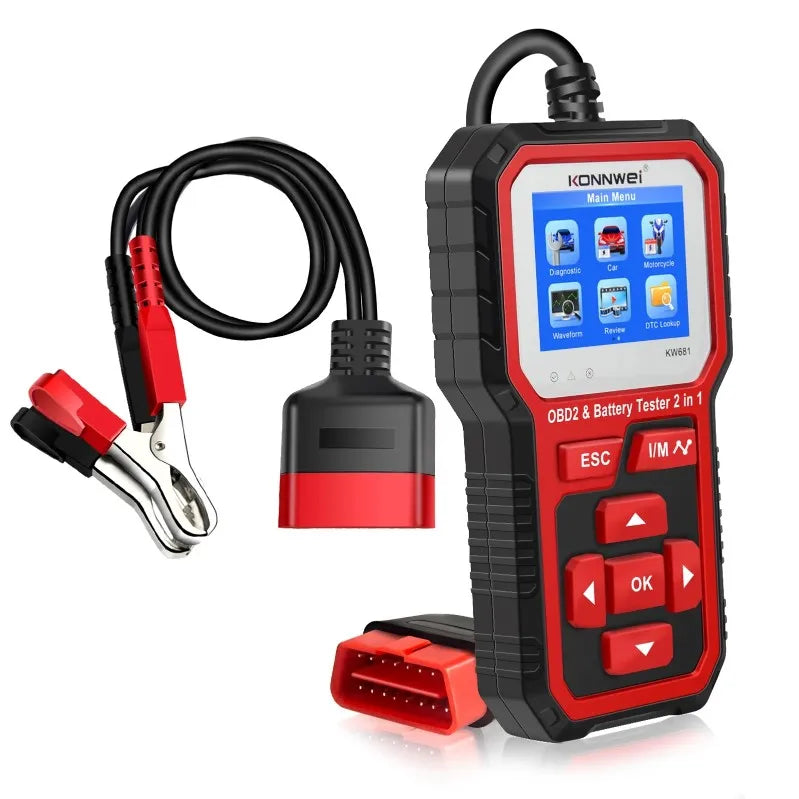 OBD2-Diagnosescanner KW681 mit Batterietester – Produktbild 1