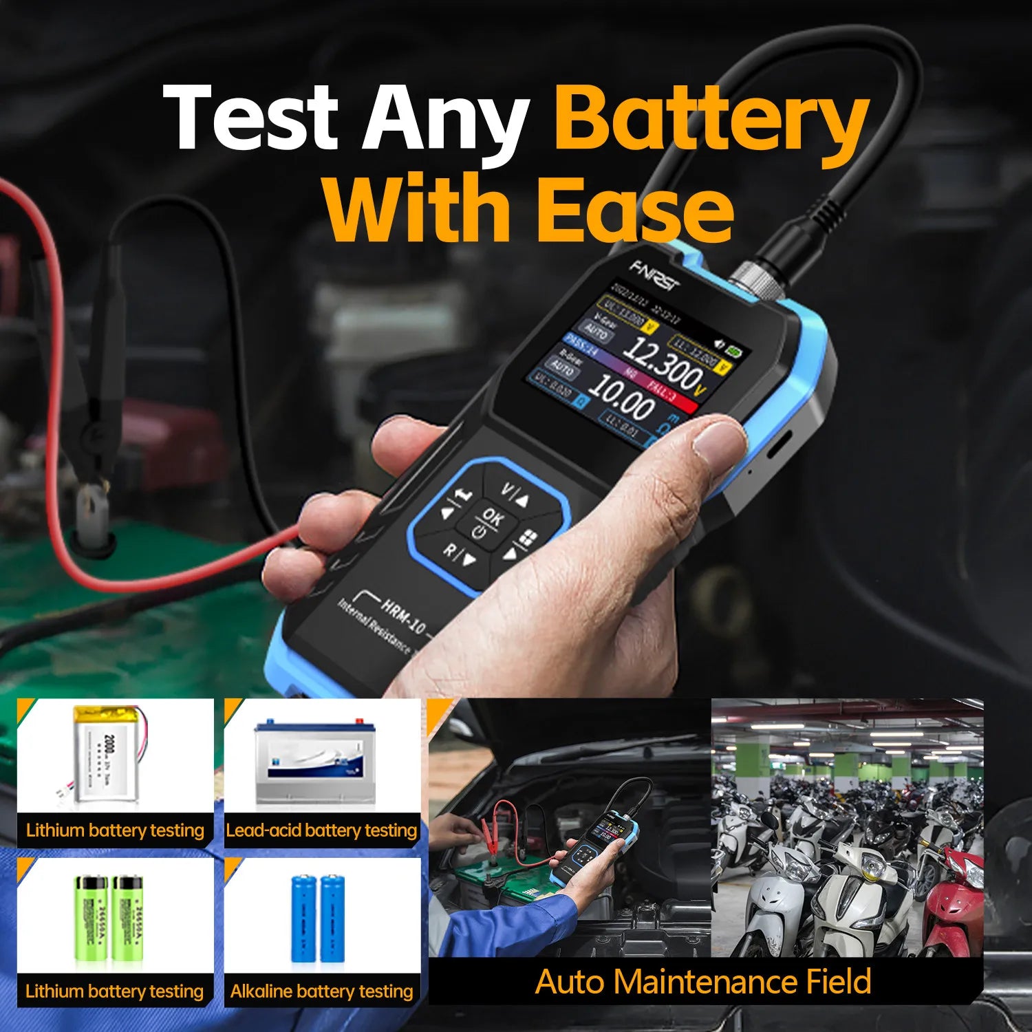 FNIRSI HRM-10 Batterietester für Spannung und Innenwiderstand – Produktbild 6